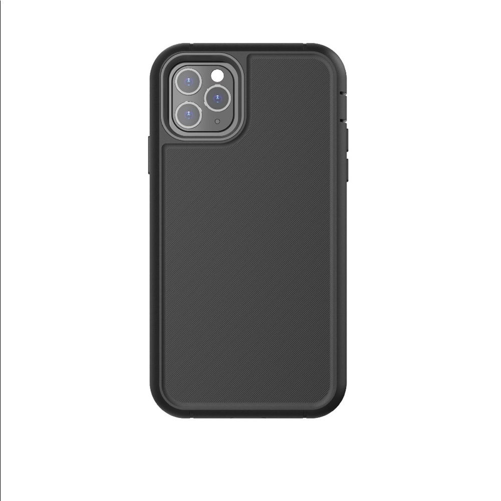 Black web rugged phone case with holster for IPHONE 11 pro
